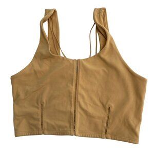 Nike Yoga Luxe Dri-Fit Women's Small S SM Yellow Crop Top
